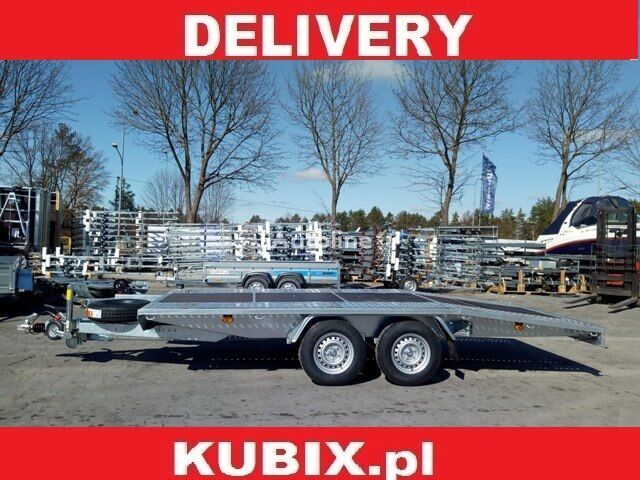 új Kubix twin-axle car hauler, dovetail, 450×200, plywood inside, GV alacsony alvázkeretű pótkocsi
