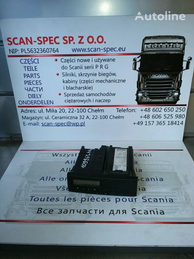 Scania ECU TCO 1867376 tachográf Scania P R G nyergesvontató-hoz