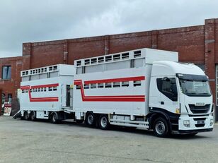 IVECO Stralis 500 6x2*4 - Livestock 2 deck - Retarder + Trailer 2014 - állatszállító teherautó