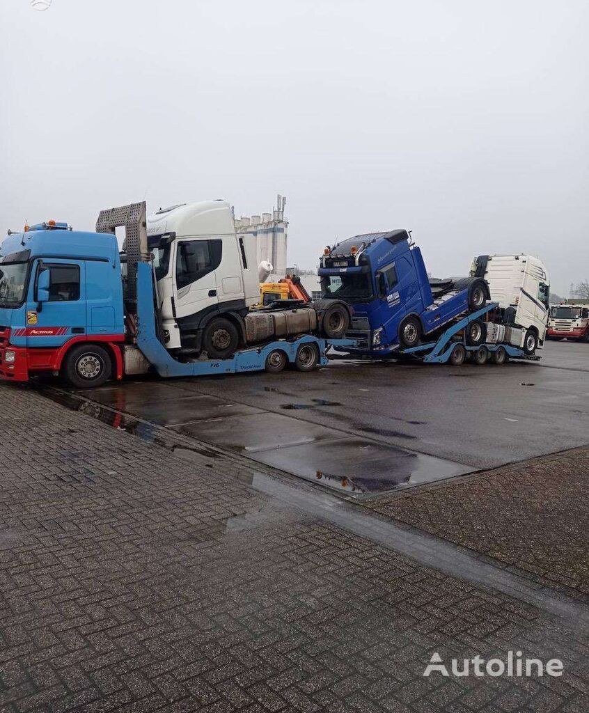 Mercedes-Benz Trucks and special technique transportation by specialized truck autószállító teherautó