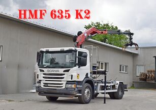 Scania P 250 * HMF 635 K2 + FUNK * TOPZUSTAND billenős teherautó