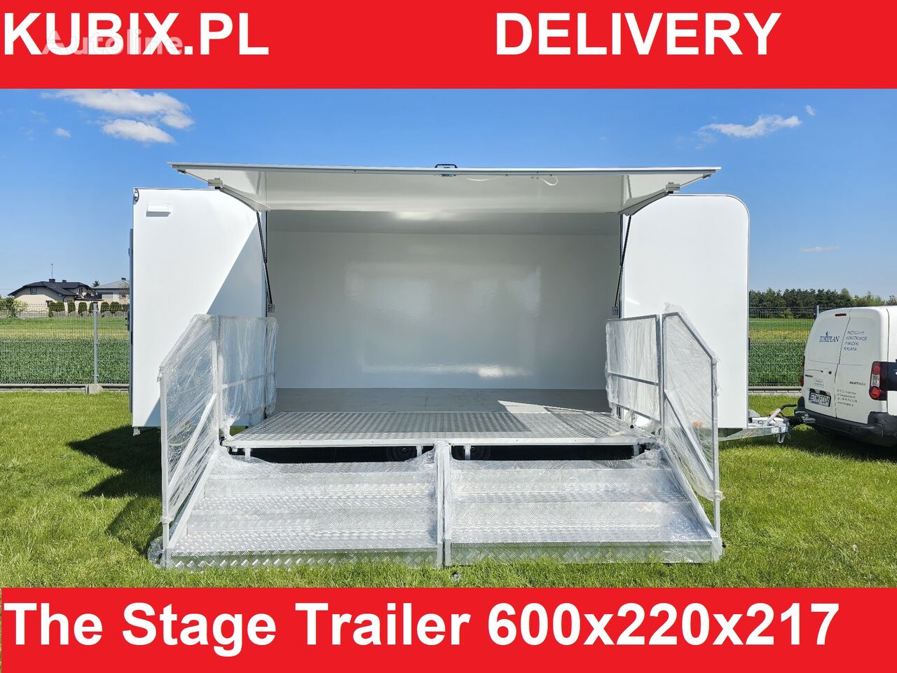 új Tomplan The stage trailer Tomplan TWSP 600  dobozos pótkocsi