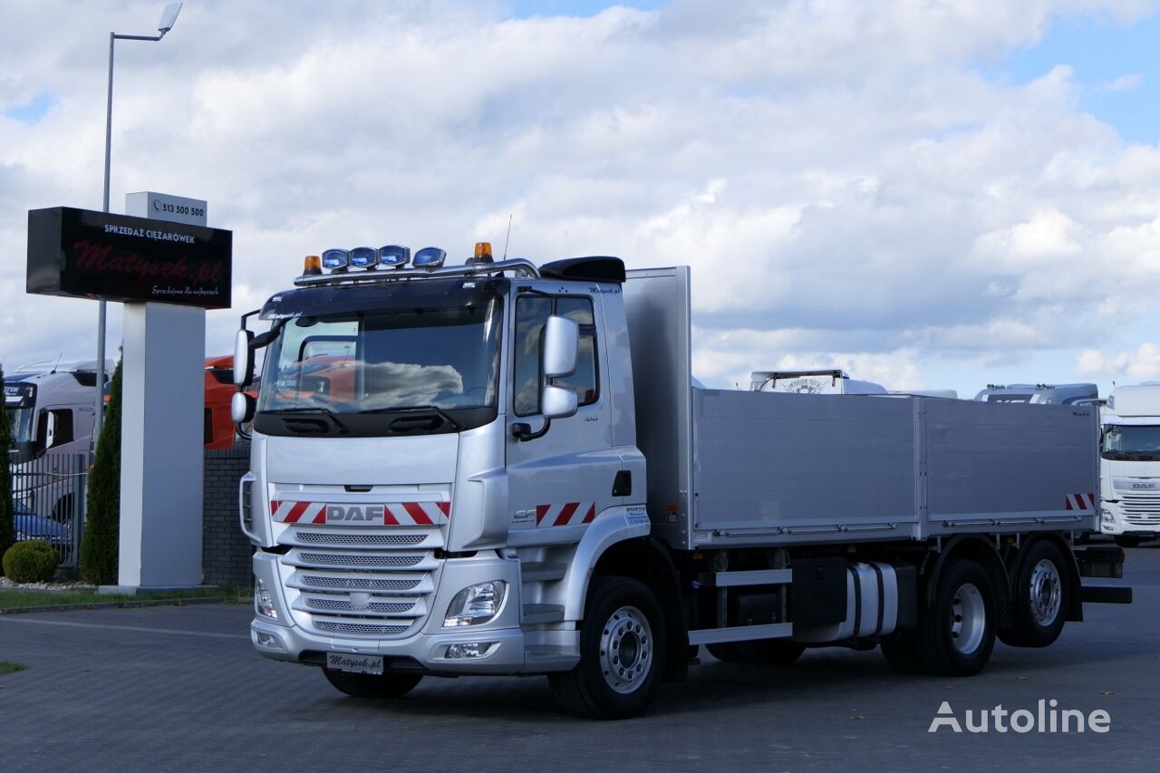 DAF CF 410  / 6X2 / SKRZYNIOWY - 6,5 M / OŚ PODNOSZONA / EURO 6 / Z  platós teherautó