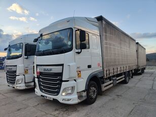 DAF XF 106.440/ EURO 6 / ZESTAW PRZESTRZENNY / ponyvás teherautó + ponyvás pótkocsi