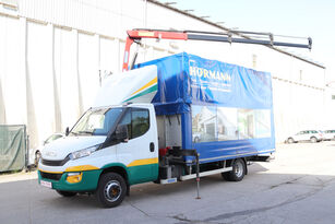 IVECO Daily 70C18 E6 Kran HMF340 Funk 4,8m x 2,7m ponyvás teherautó